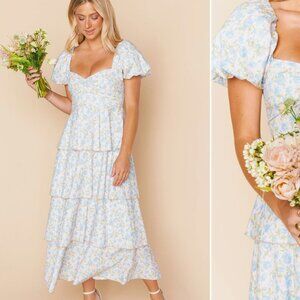 Show Me Your Mumu Va Va Midi Dress Charming Rose Size L